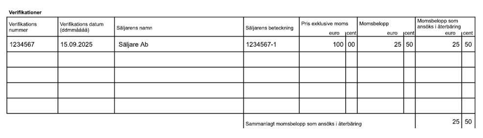 Bild om specifikationstabellen